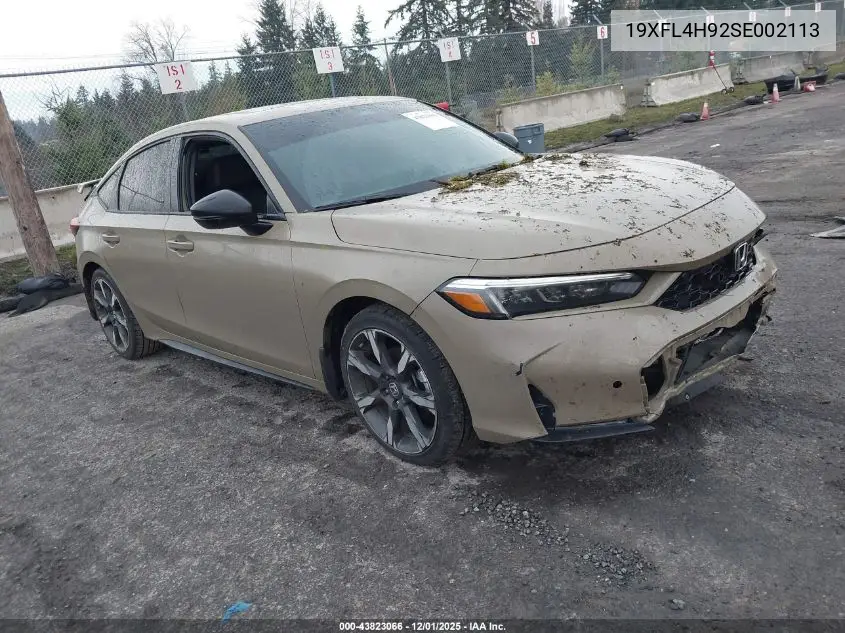 19XFL4H92SE002113 2025 Honda Civic Hybrid Sport Touring