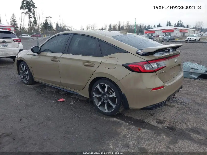 19XFL4H92SE002113 2025 Honda Civic Hybrid Sport Touring