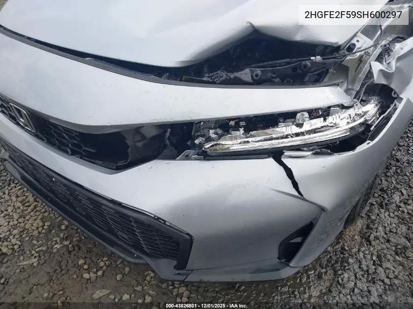 2HGFE2F59SH600297 2025 Honda Civic Sport