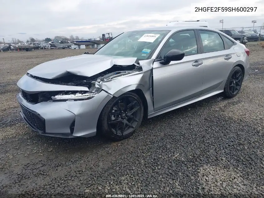 2HGFE2F59SH600297 2025 Honda Civic Sport