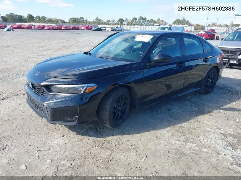 2HGFE2F57SH602386 2025 Honda Civic Sport