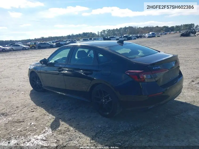 2HGFE2F57SH602386 2025 Honda Civic Sport