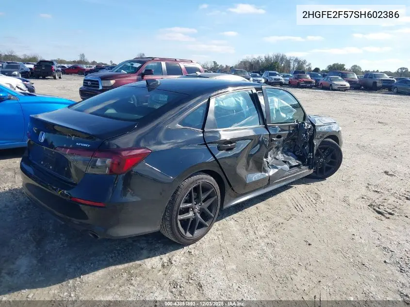 2HGFE2F57SH602386 2025 Honda Civic Sport