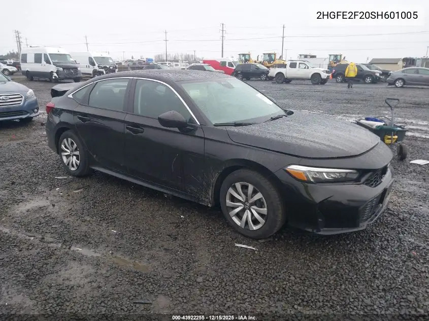 2HGFE2F20SH601005 2025 Honda Civic Lx