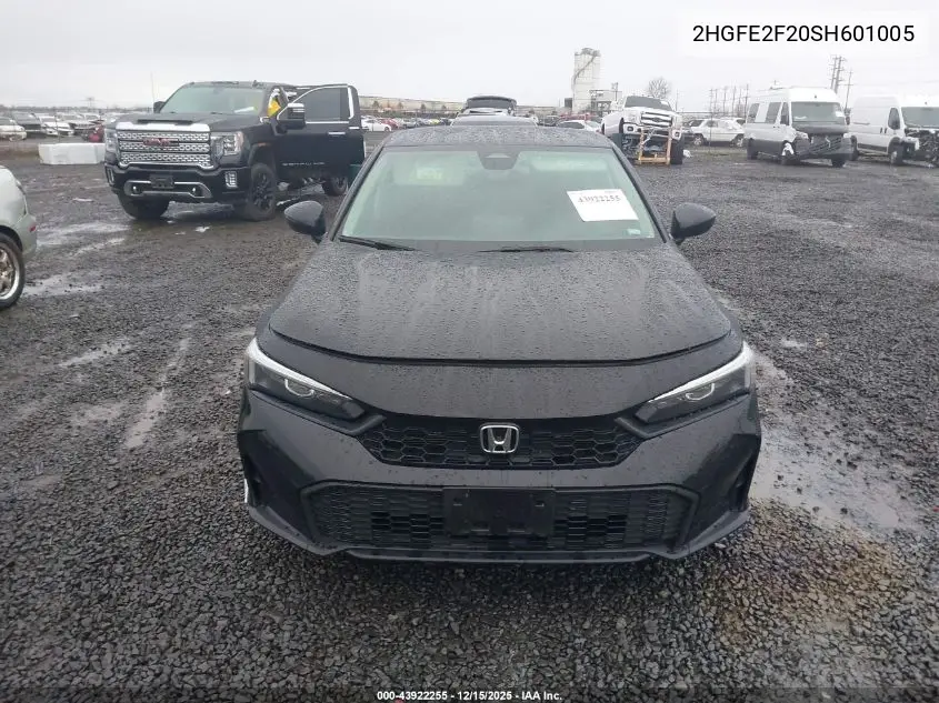 2HGFE2F20SH601005 2025 Honda Civic Lx
