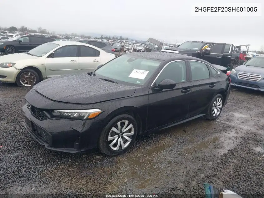 2HGFE2F20SH601005 2025 Honda Civic Lx