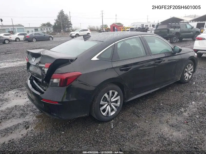 2HGFE2F20SH601005 2025 Honda Civic Lx
