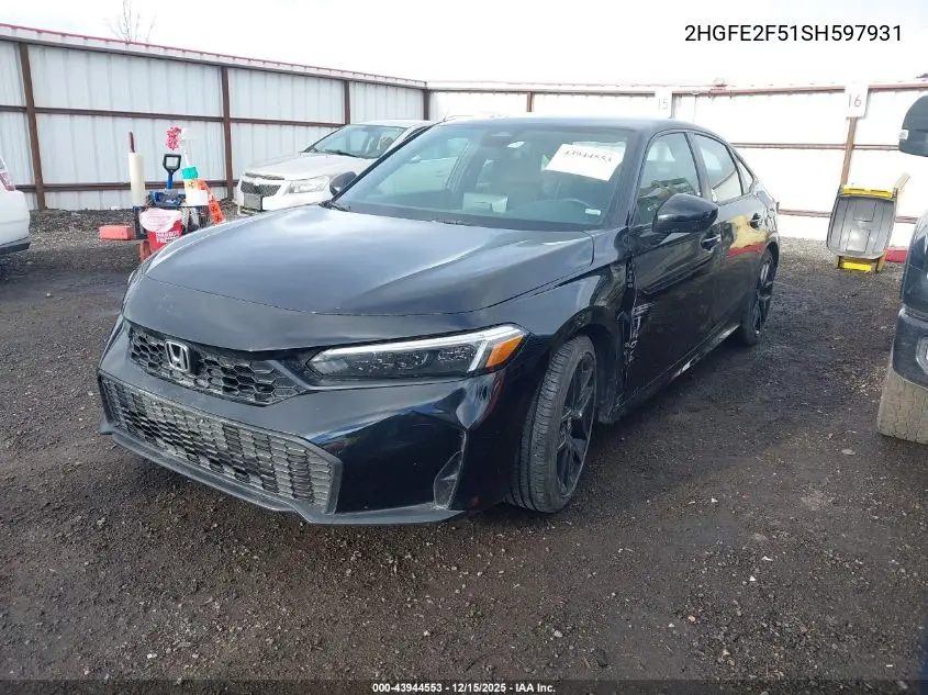2HGFE2F51SH597931 2025 Honda Civic Sport