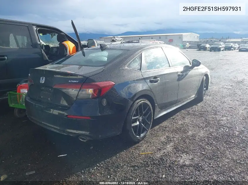 2HGFE2F51SH597931 2025 Honda Civic Sport