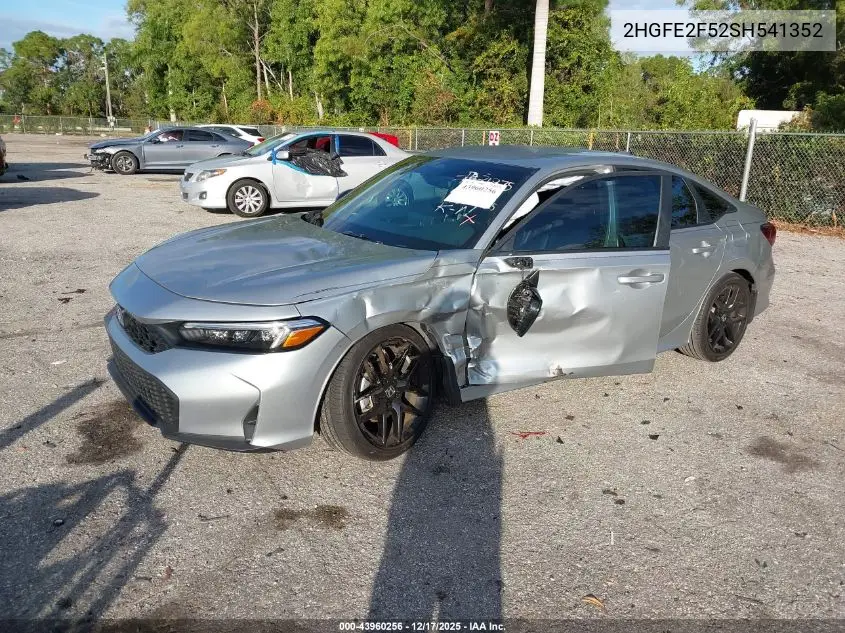 2HGFE2F52SH541352 2025 Honda Civic Sport