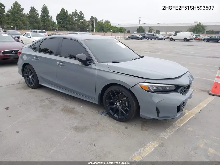 2HGFE2F51SH593507 2025 Honda Civic Sport