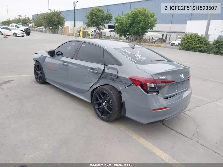 2HGFE2F51SH593507 2025 Honda Civic Sport