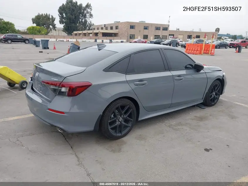 2HGFE2F51SH593507 2025 Honda Civic Sport