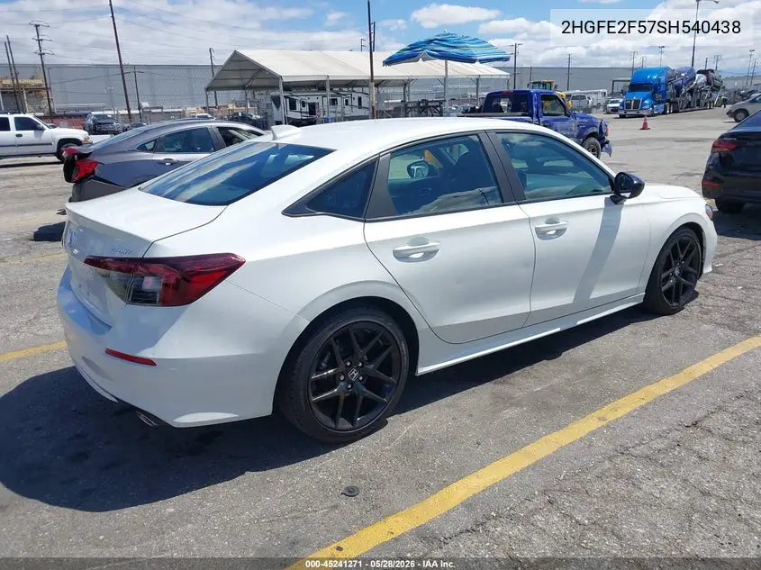 2HGFE2F57SH540438 2025 Honda Civic Sport