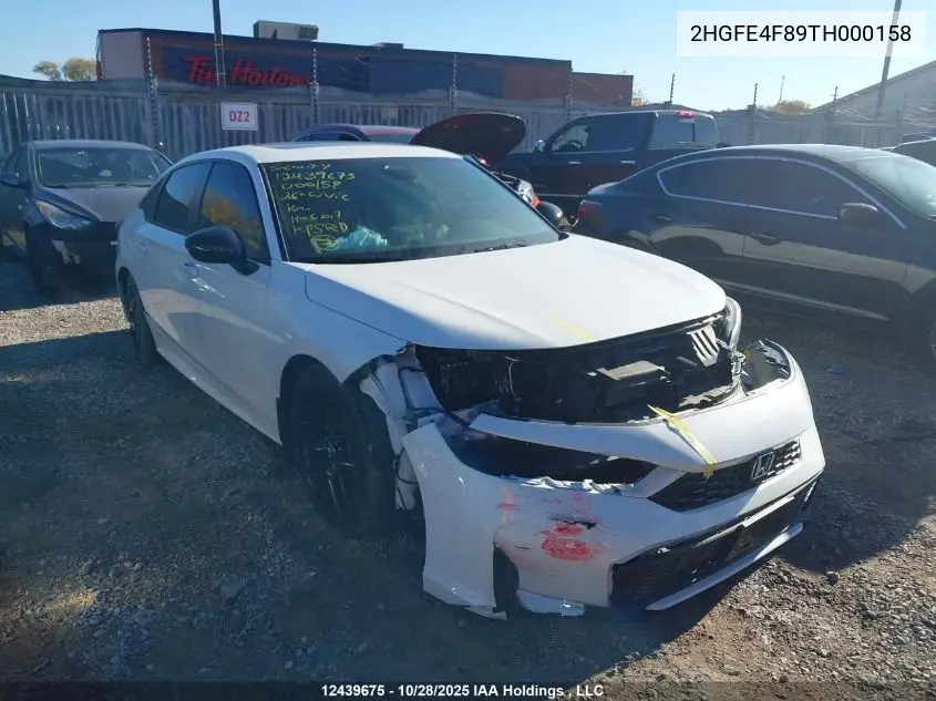 2HGFE4F89TH000158 2026 Honda Civic Hybrid Sport/Sport Touring