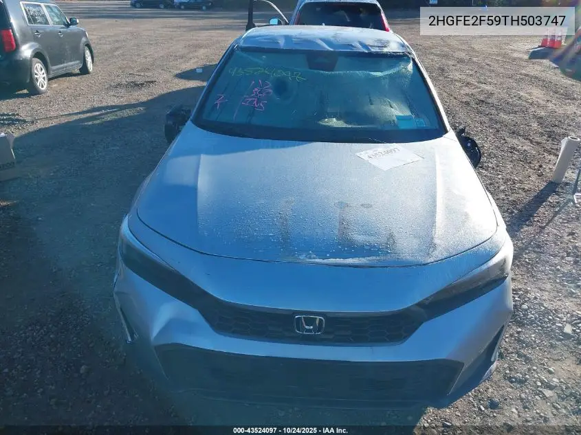 2HGFE2F59TH503747 2026 Honda Civic Sport