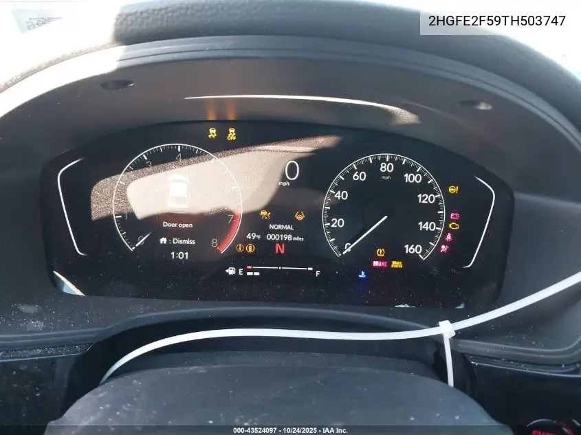 2HGFE2F59TH503747 2026 Honda Civic Sport