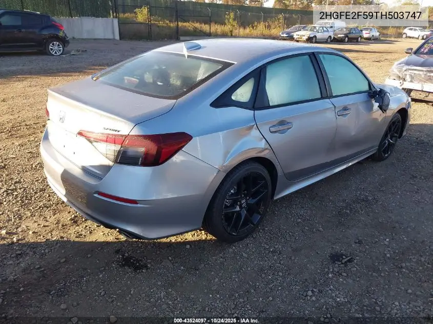 2HGFE2F59TH503747 2026 Honda Civic Sport