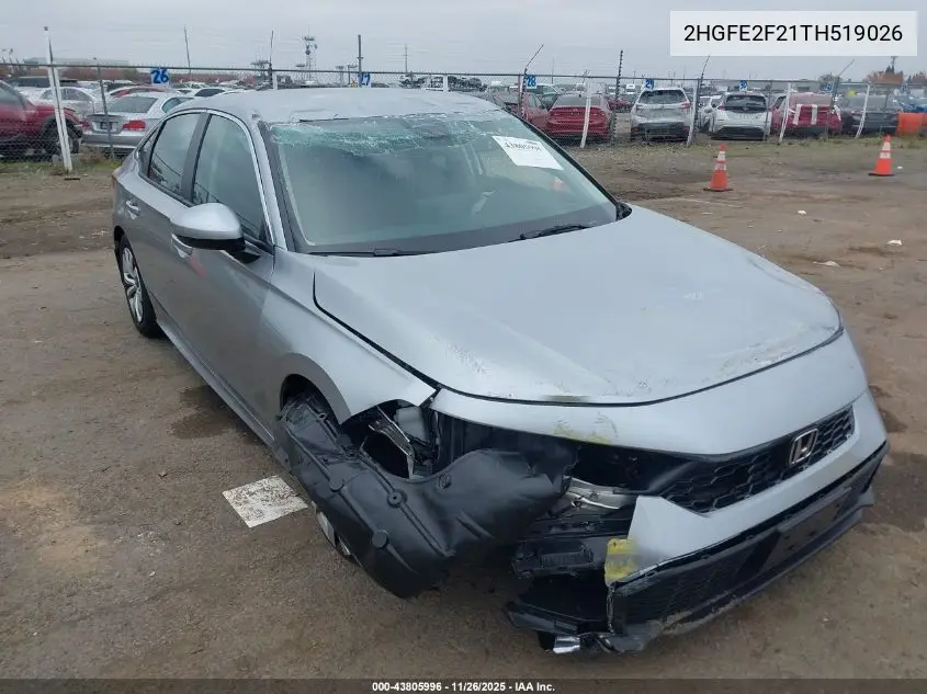 2HGFE2F21TH519026 2026 Honda Civic Lx