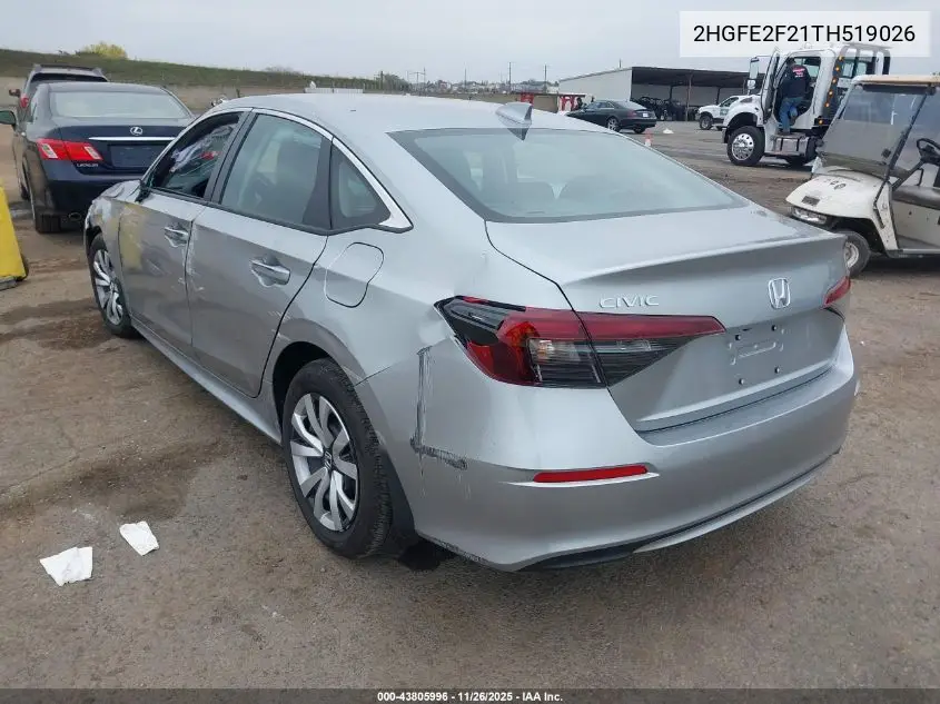 2HGFE2F21TH519026 2026 Honda Civic Lx