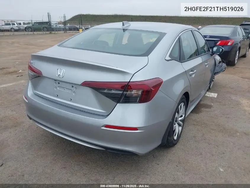 2HGFE2F21TH519026 2026 Honda Civic Lx