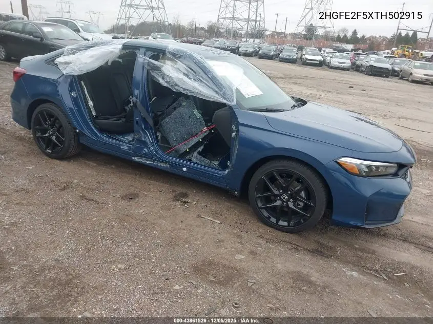 2HGFE2F5XTH502915 2026 Honda Civic Sport