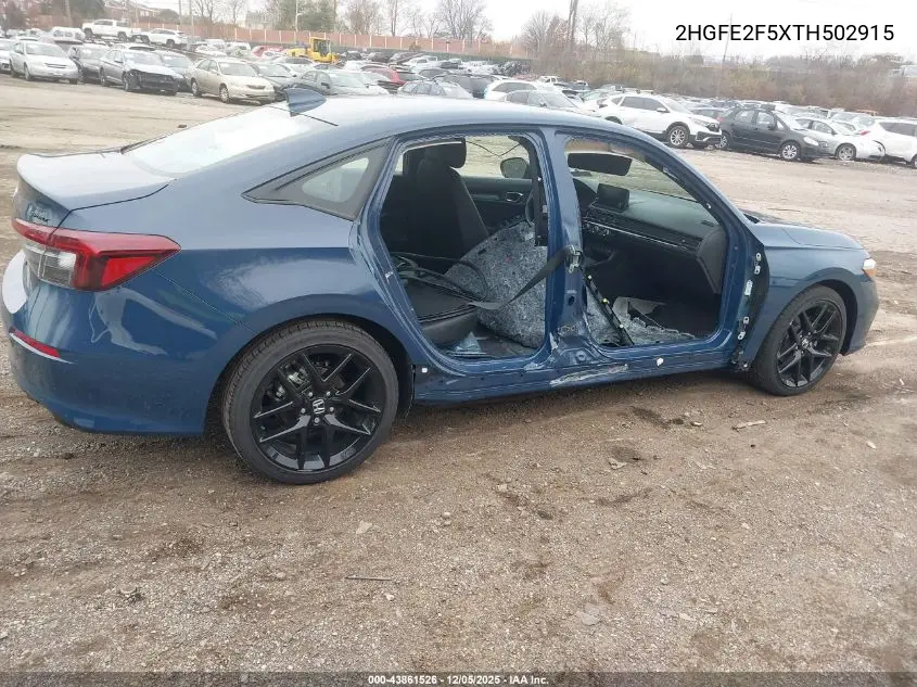 2HGFE2F5XTH502915 2026 Honda Civic Sport