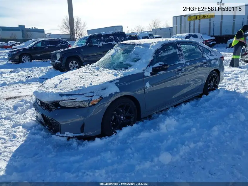 2HGFE2F58TH530115 2026 Honda Civic Sport