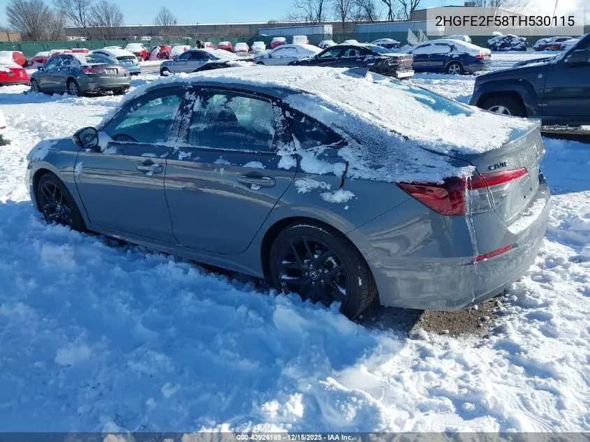 2HGFE2F58TH530115 2026 Honda Civic Sport