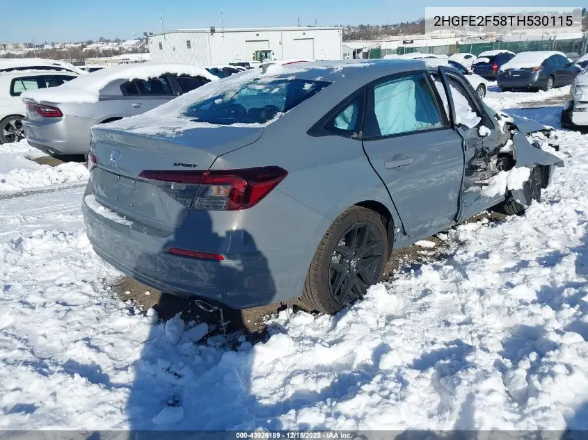 2HGFE2F58TH530115 2026 Honda Civic Sport