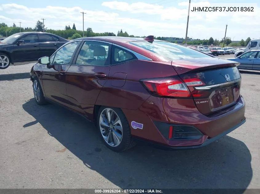 JHMZC5F37JC018362 2018 Honda Clarity Plug-In Hybrid Touring