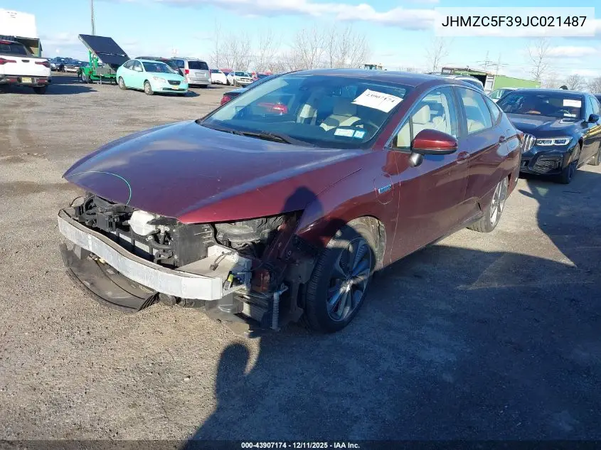 JHMZC5F39JC021487 2018 Honda Clarity Plug-In Hybrid Touring