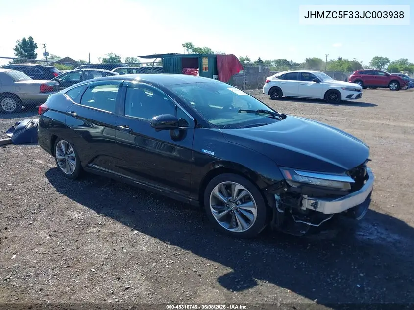2018 Honda Clarity Plug-In Hybrid Touring VIN: JHMZC5F33JC003938 Lot: 45316746