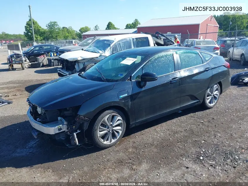 2018 Honda Clarity Plug-In Hybrid Touring VIN: JHMZC5F33JC003938 Lot: 45316746