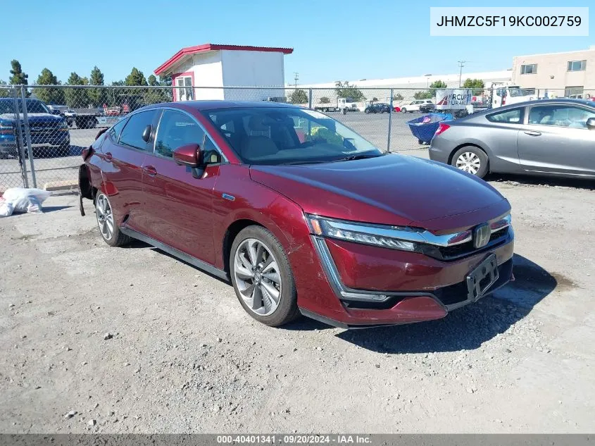 JHMZC5F19KC002759 2019 Honda Clarity Plug-In Hybrid