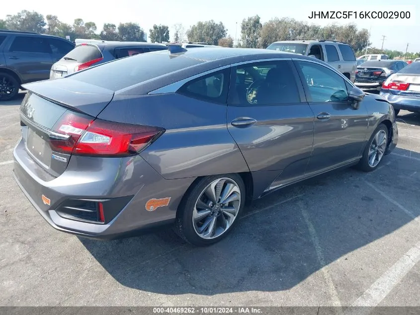 JHMZC5F16KC002900 2019 Honda Clarity Plug-In Hybrid