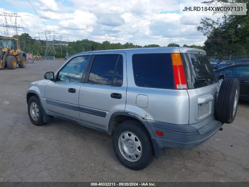 1998 Honda Cr-V Lx VIN: JHLRD184XWC097131 Lot: 40332213