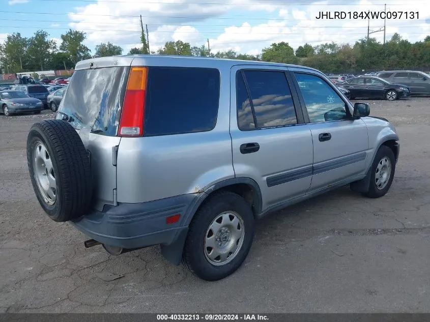 1998 Honda Cr-V Lx VIN: JHLRD184XWC097131 Lot: 40332213