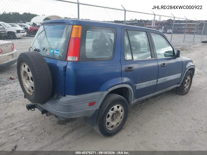 JHLRD284XWC000922 1998 Honda Cr-V Lx