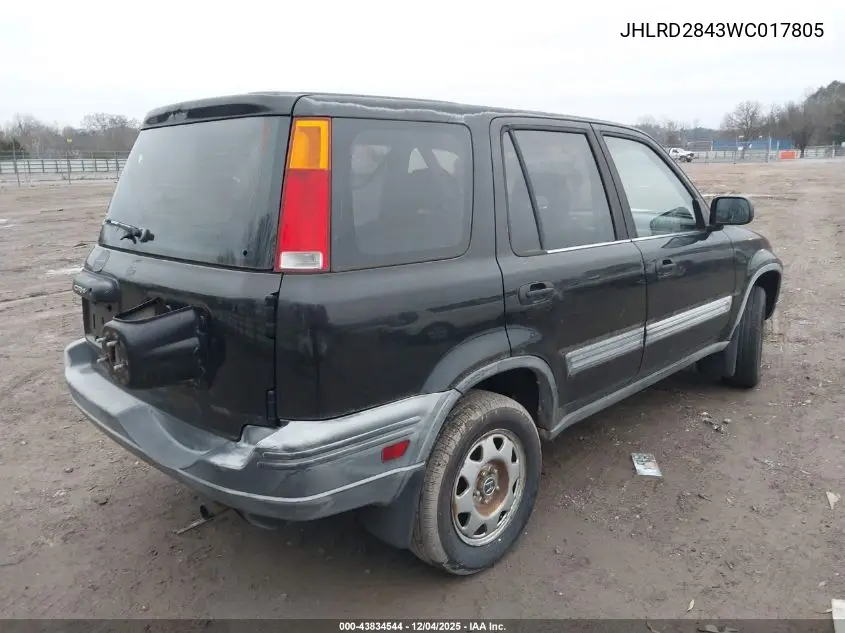 JHLRD2843WC017805 1998 Honda Cr-V Lx