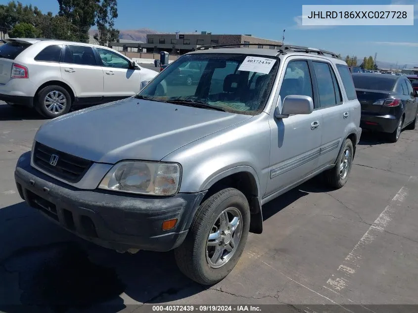 1999 Honda Cr-V Ex VIN: JHLRD186XXC027728 Lot: 40372439