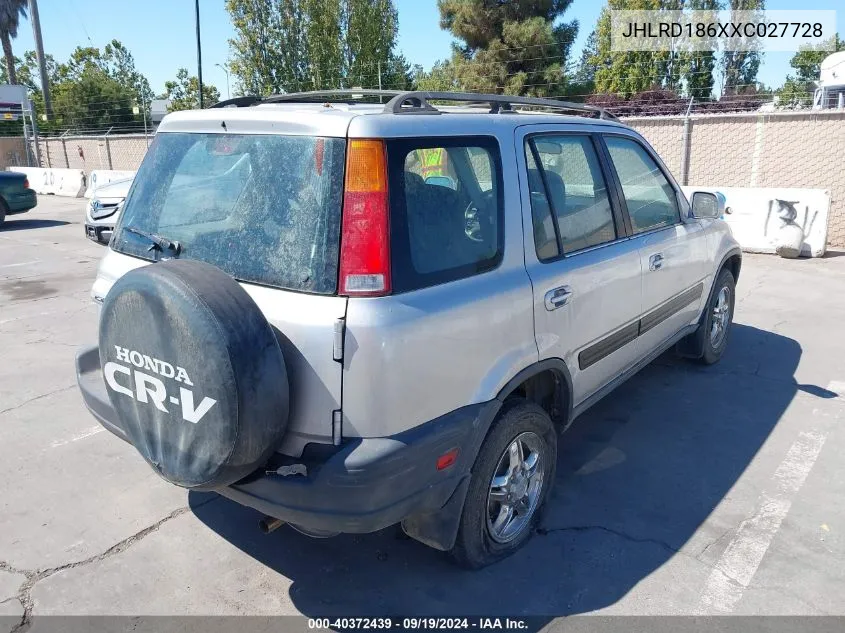 1999 Honda Cr-V Ex VIN: JHLRD186XXC027728 Lot: 40372439