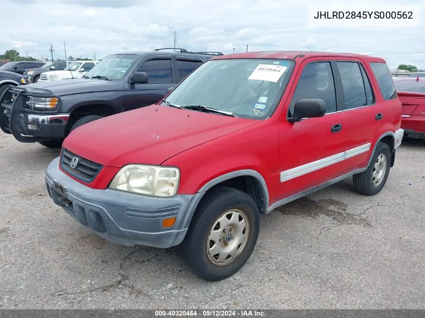 JHLRD2845YS000562 2000 Honda Cr-V Lx