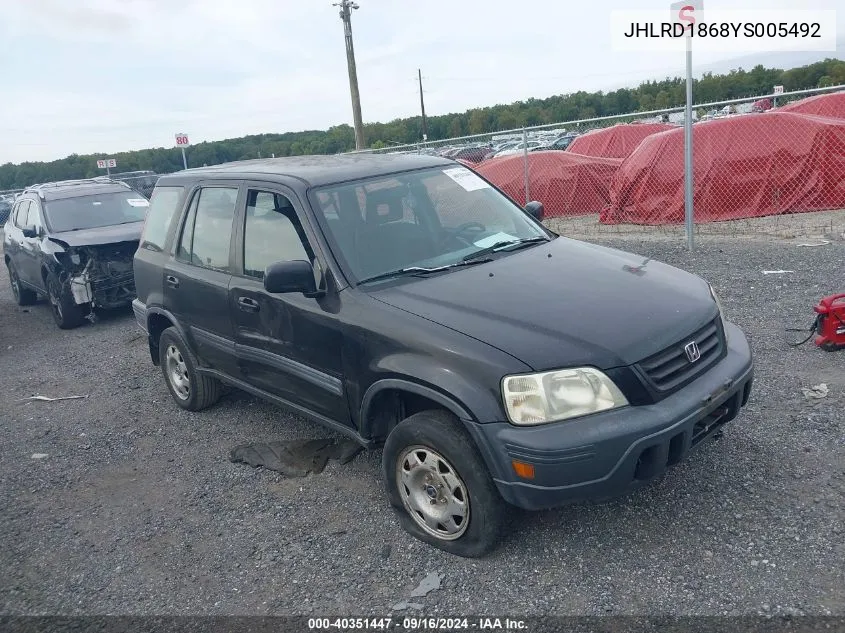 JHLRD1868YS005492 2000 Honda Cr-V Ex