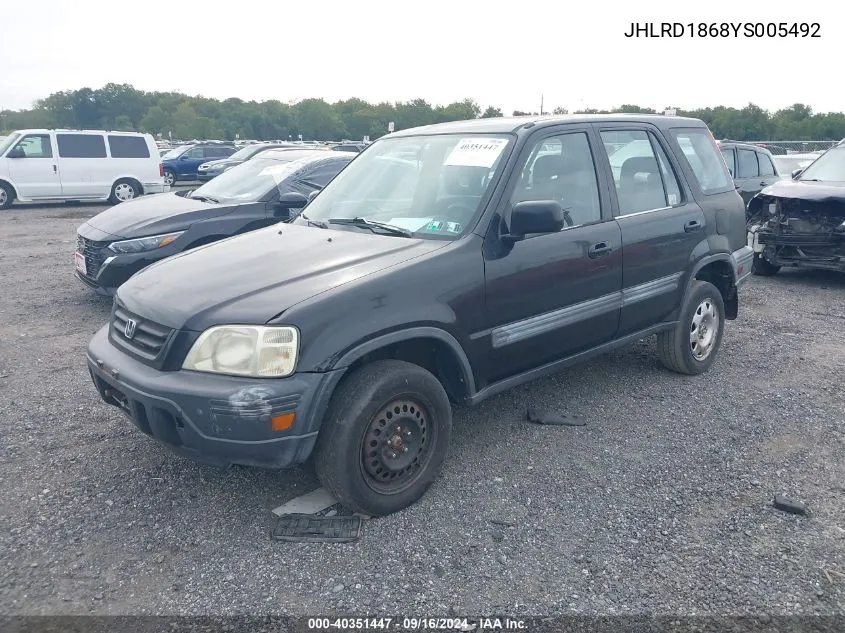 JHLRD1868YS005492 2000 Honda Cr-V Ex