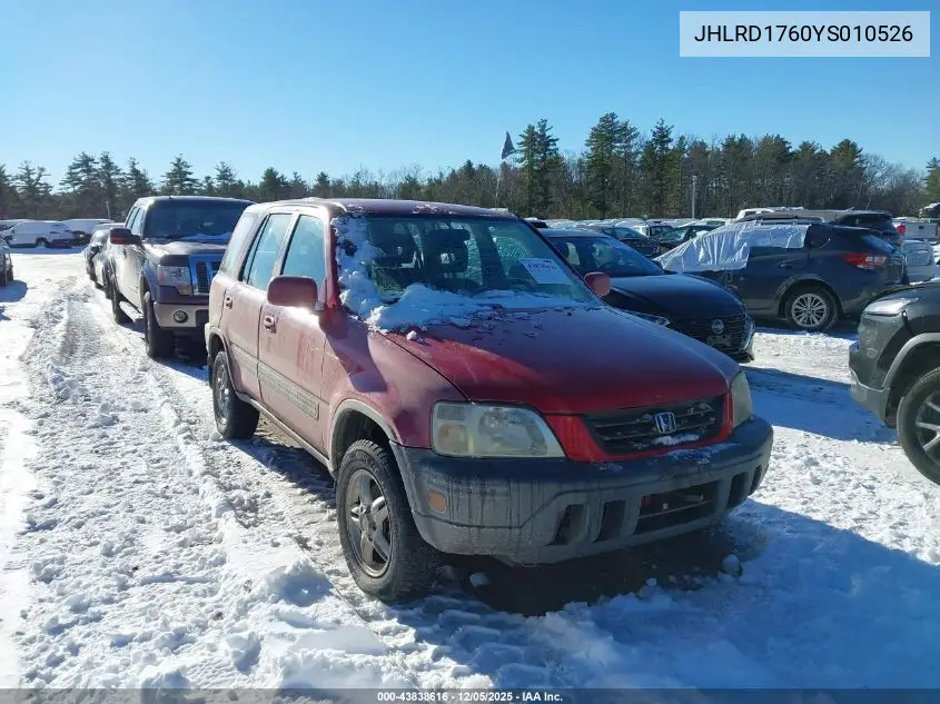 JHLRD1760YS010526 2000 Honda Cr-V Ex