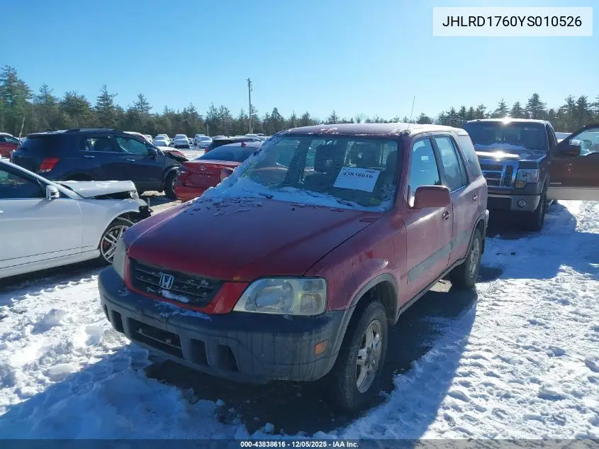 JHLRD1760YS010526 2000 Honda Cr-V Ex