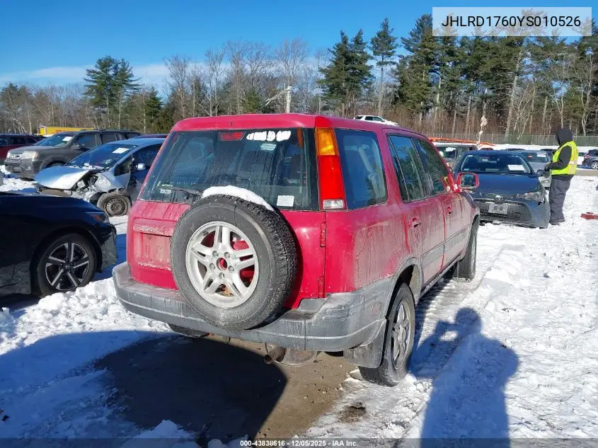 JHLRD1760YS010526 2000 Honda Cr-V Ex