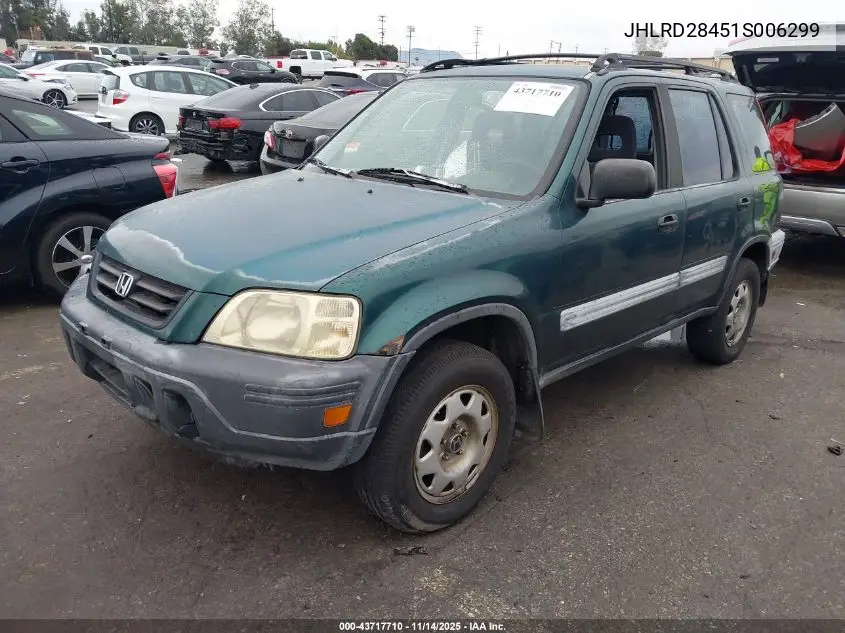 JHLRD28451S006299 2001 Honda Cr-V Lx