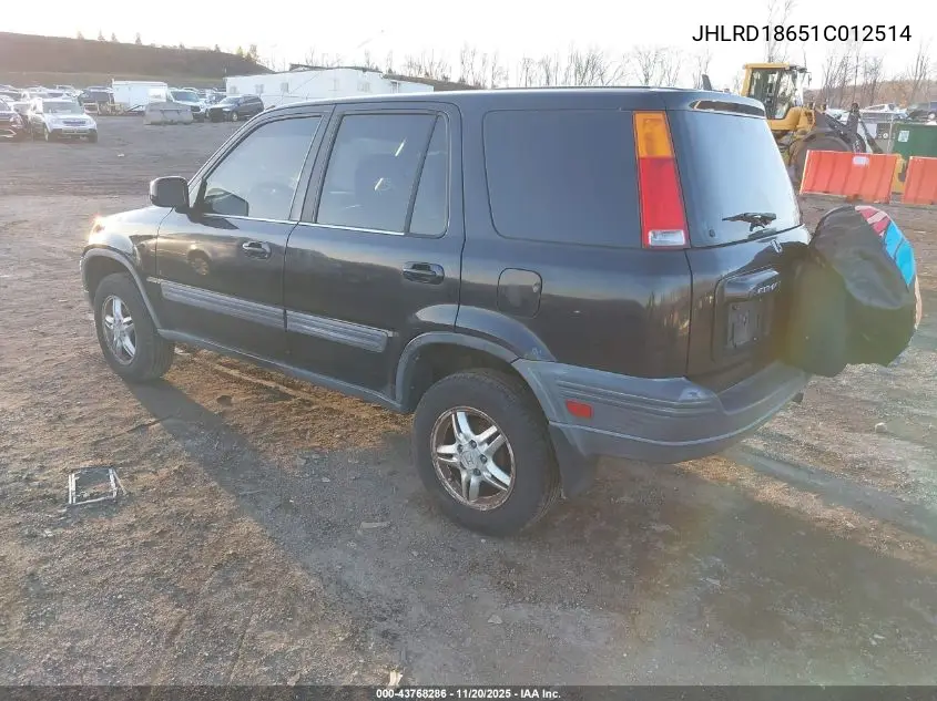JHLRD18651C012514 2001 Honda Cr-V Ex